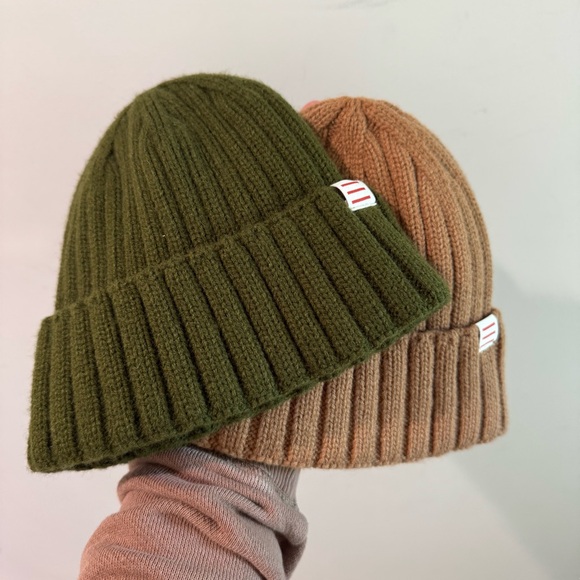 BDG Urban Outfitters Fisherman Beanie Bundle x2 Tan Green - Picture 1 of 3